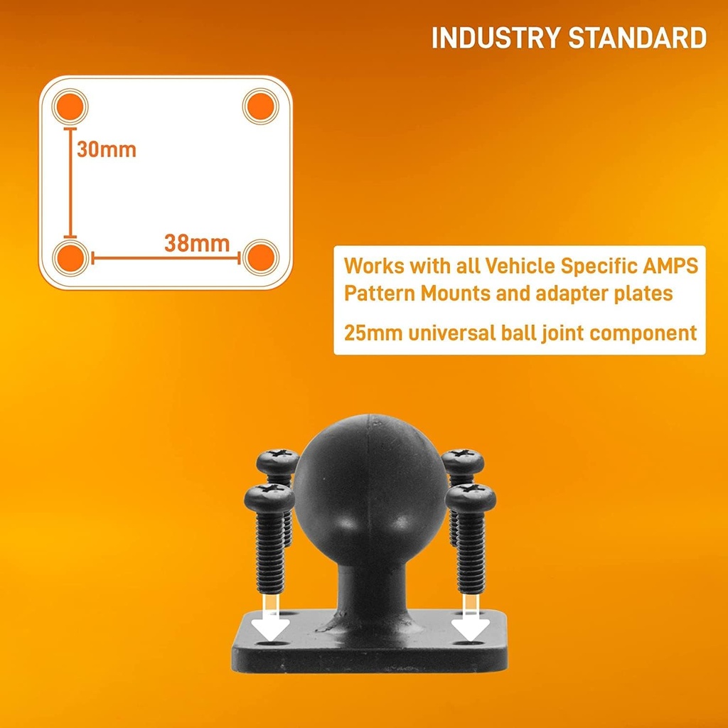 iBOLT 7.45 inch Composite Dual Ball arm with Metal AMPS Drill Base Mount