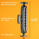 iBOLT 38mm / 1.5 inch Metal Rectangular AMPS Pattern to ¼ 20” Metal Camera Screw Mount