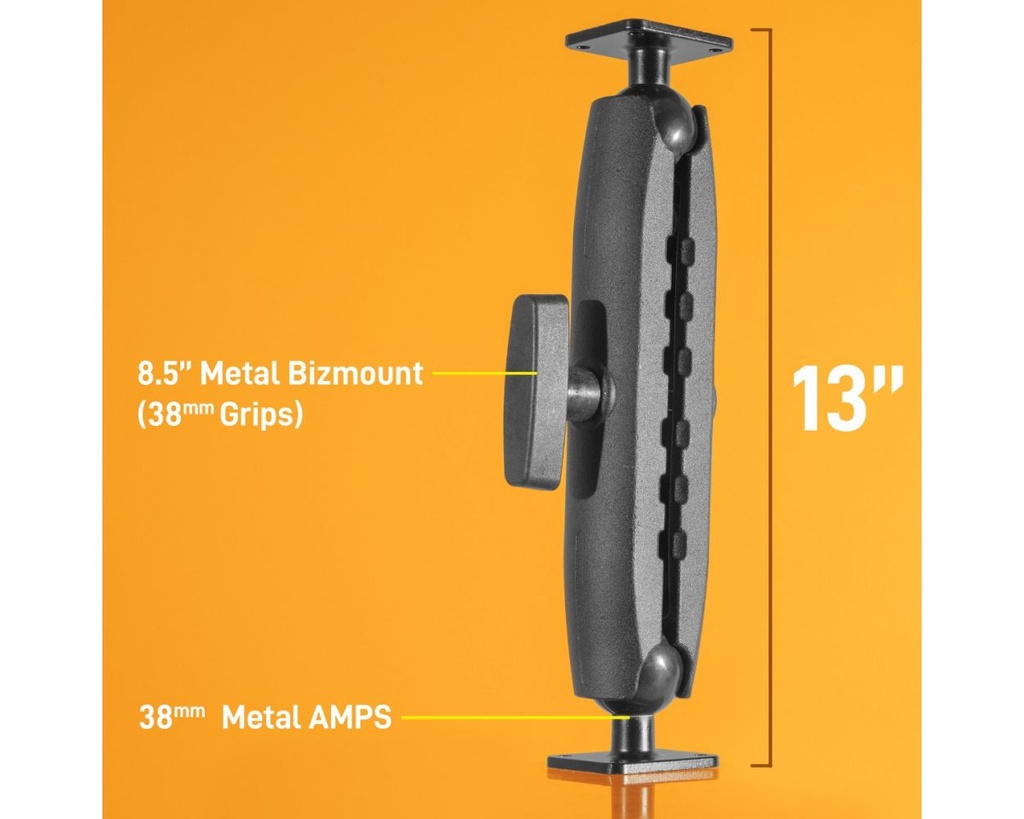 iBOLT 38mm / 1.5 inch Metal Rectangular AMPS Pattern to AMPS Pattern Drill Base