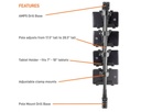 iBOLT TabDock Point of Purchase Wall Mount - with 4 Tablet Holders