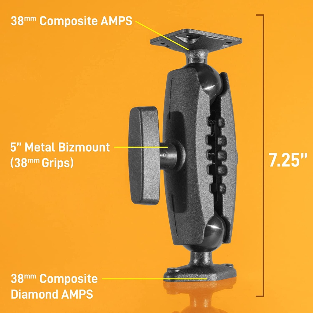 iBOLT 38mm / 1.5 inch Composite AMPS to Composite Diamond AMPS  Drill Base Mount