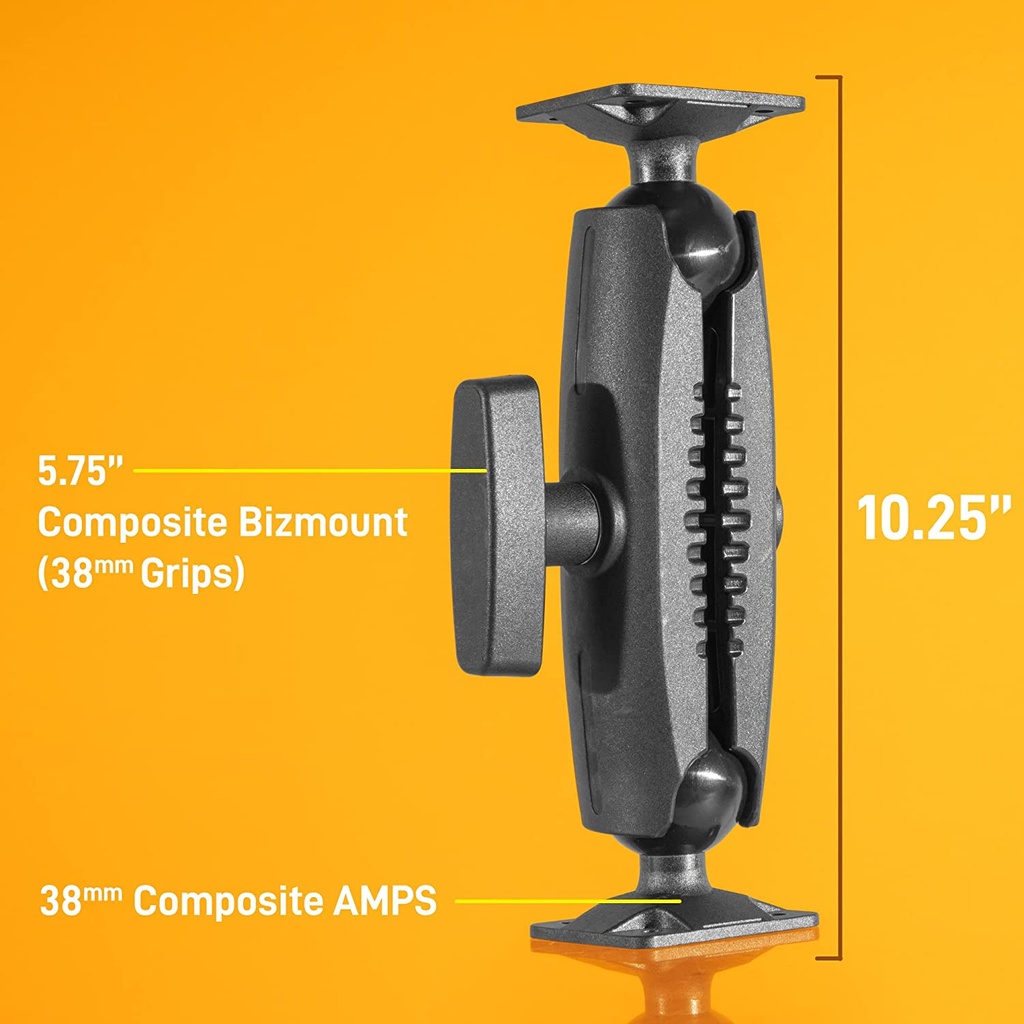 iBOLT 38mm / 1.5 inch Composite Rectangular AMPS to AMPS Drill Base Mount