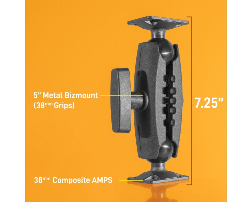 iBOLT 38mm / 1.5 inch Composite Rectangular AMPS Pattern Drill Base Mount