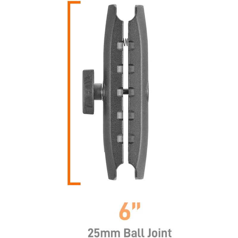 iBOLT Aluminum 6 inch Double Socket Arm for 25mm Ball adapters