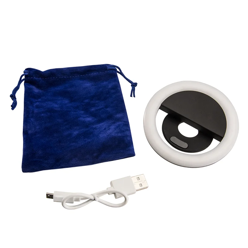 Rechargeable LED Clip-On Ring Light for SmartPhones and Tablets
