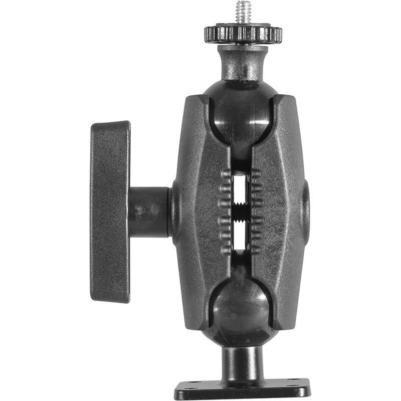 [IBAMPS-34207] iBolt 38mm / 1.5 inch Metal Rectangular AMPS Pattern to ¼ 20” Composite Camera Screw Dual Ball Mount