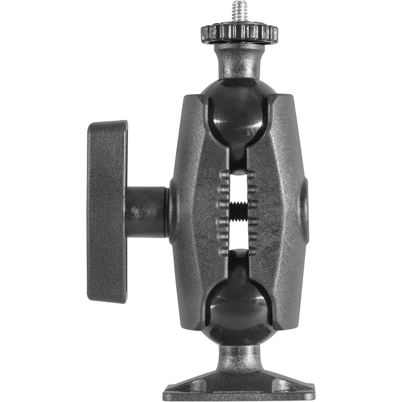 iBolt 38mm / 1.5 inch Composite Rectangular AMPS Pattern to ¼ 20” Composite Camera Screw Dual Ball Mount