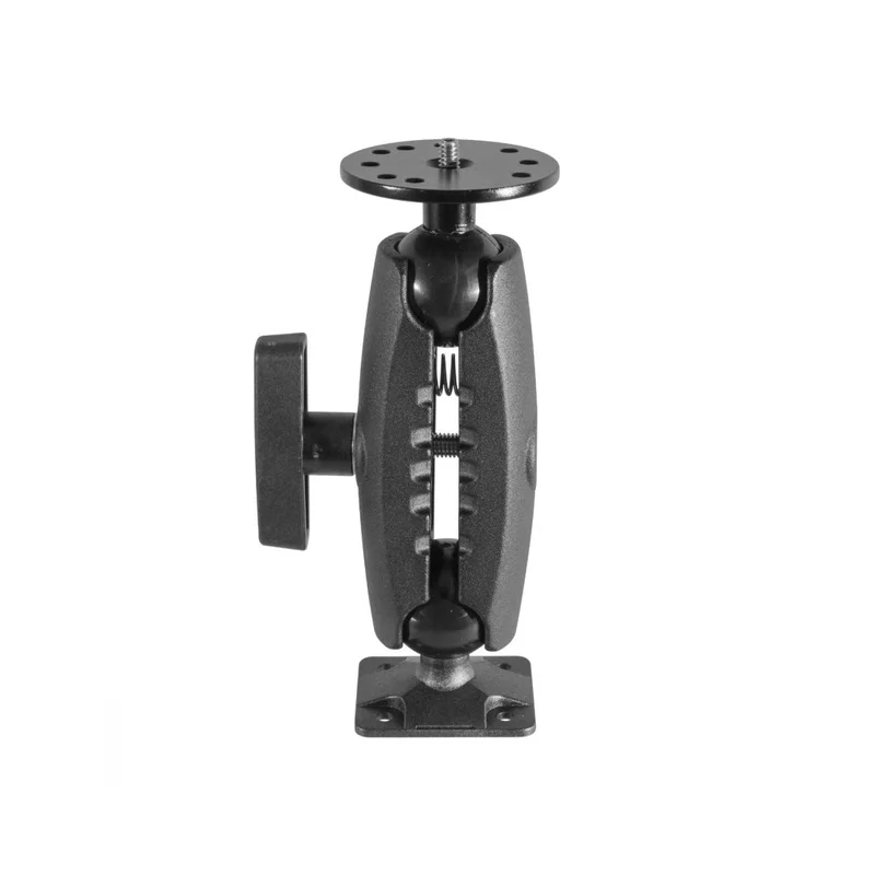 [IBAMPS-34246] iBolt 38mm / 1.5 inch Composite Rectangular AMPS Pattern to ¼ 20” Metal Camera Screw Dual Ball Mount