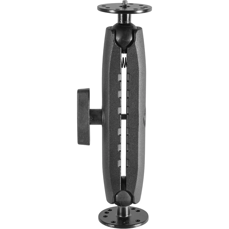 iBOLT 38mm / 1.5 inch Metal Circular AMPS Pattern to ¼ 20” Metal Camera Screw Dual Ball Mount- Featuring a 8.5-inch Aluminum 38mm Bizmount Arm