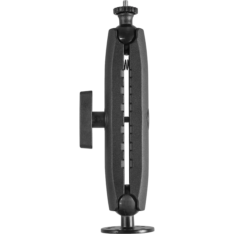 iBolt 38mm / 1.5 inch Metal Circular AMPS Pattern to ¼ 20” Composite Camera Screw Dual Ball Mount- Featuring a 8.5-inch Metal 38mm Bizmount Arm