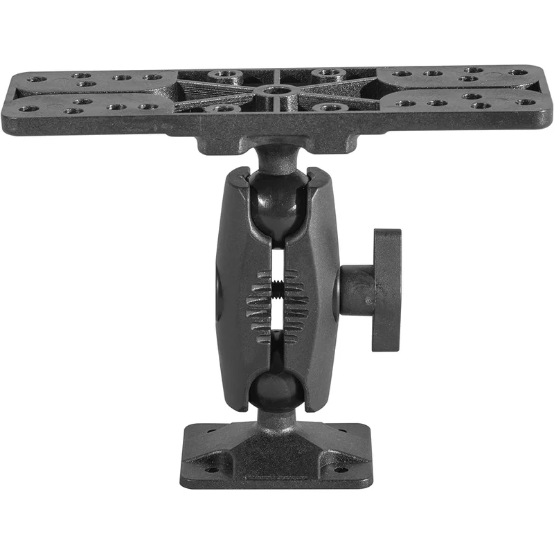 [IBAMPS-34272] iBOLT 25mm / 1 inch Composite Universal Marine Electronic Fish Finder to Composite Rectangular AMPS Pattern Drill Base Mount