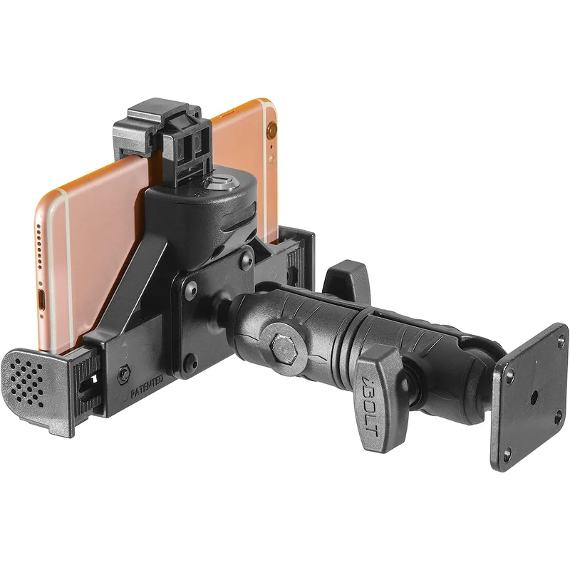 [IBDY-34335] iBolt Phone Dockín Lock DynaMount AMPS w/ 4.25 inch Double Socket Arm Locking Drill Base Mount for Smartphones- Great for Trucks, ELDs, Wall Mounting, Sprinter Vans, etc.