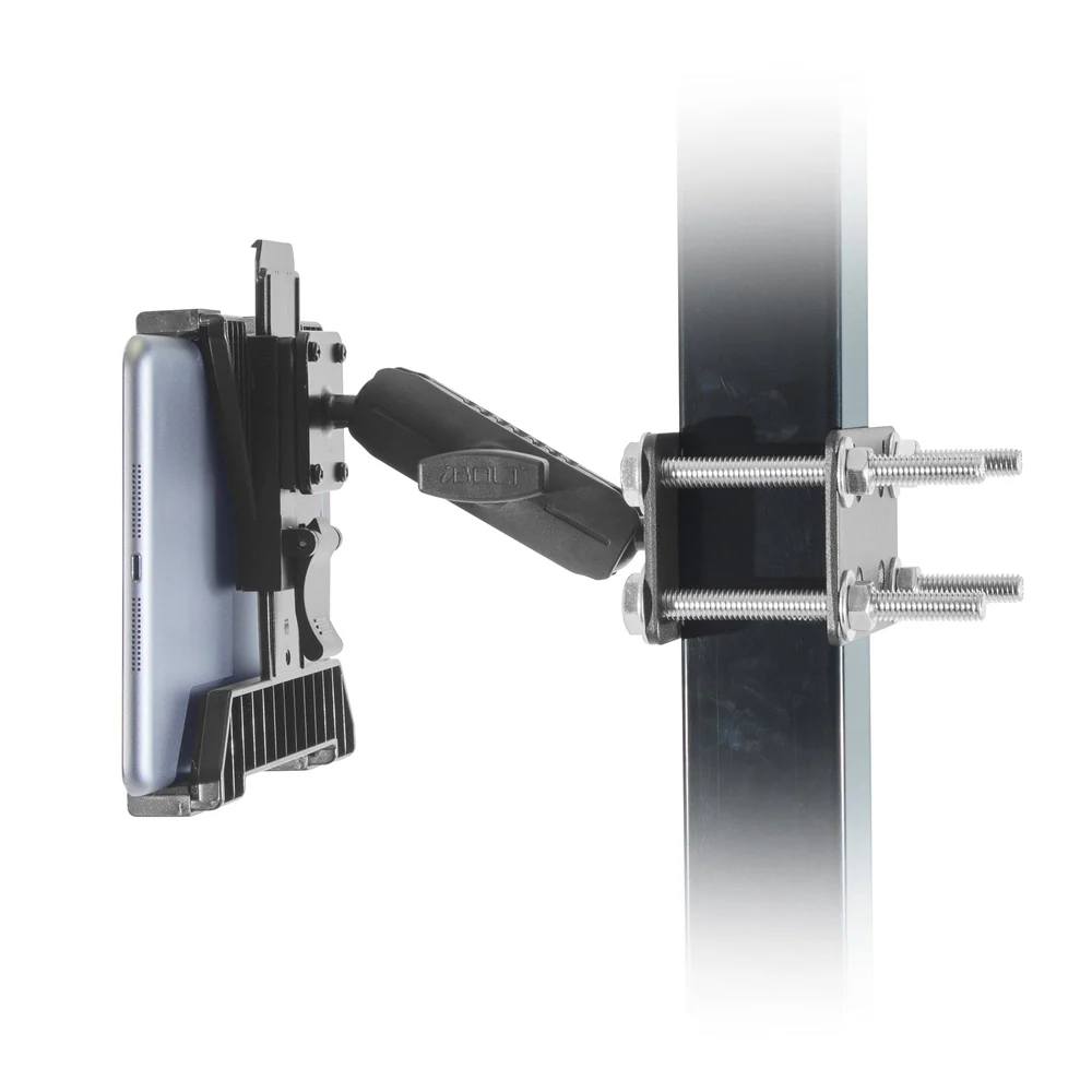 [IBFL-34514] iBOLT TabDock Bizmount Pillar Mount- Heavy Duty Forklift Tablet Mount for Warehouse Vehicles and 7-10 inch Tablets